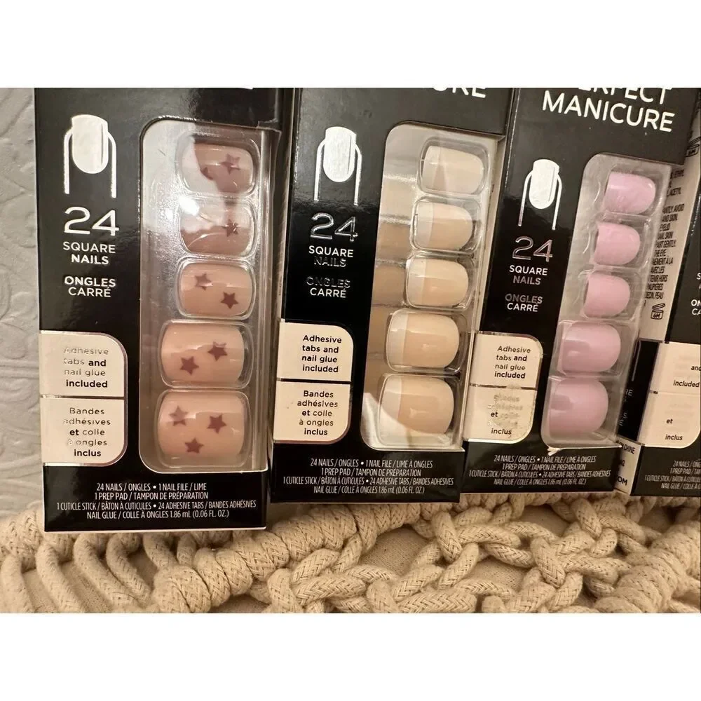 Sally Hansen Multi Patterns and French Tip Square Shape Nails New